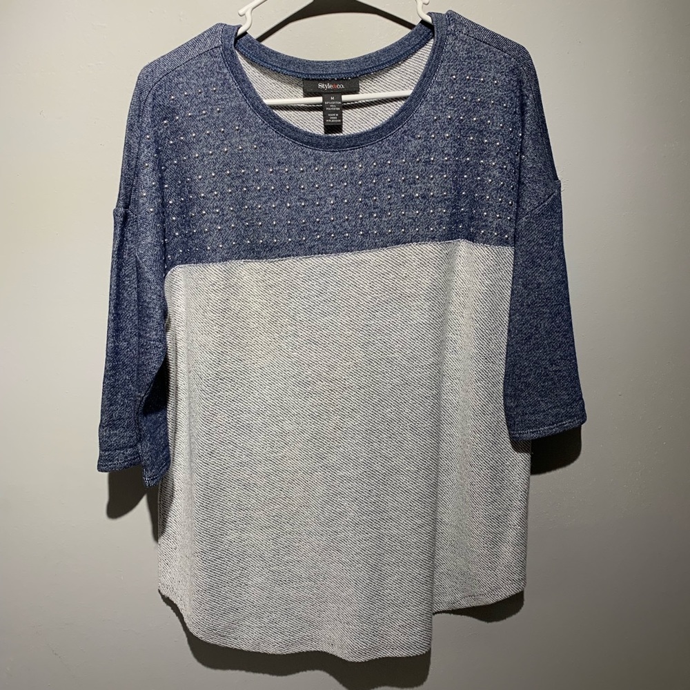 Style & co studded long sleeve